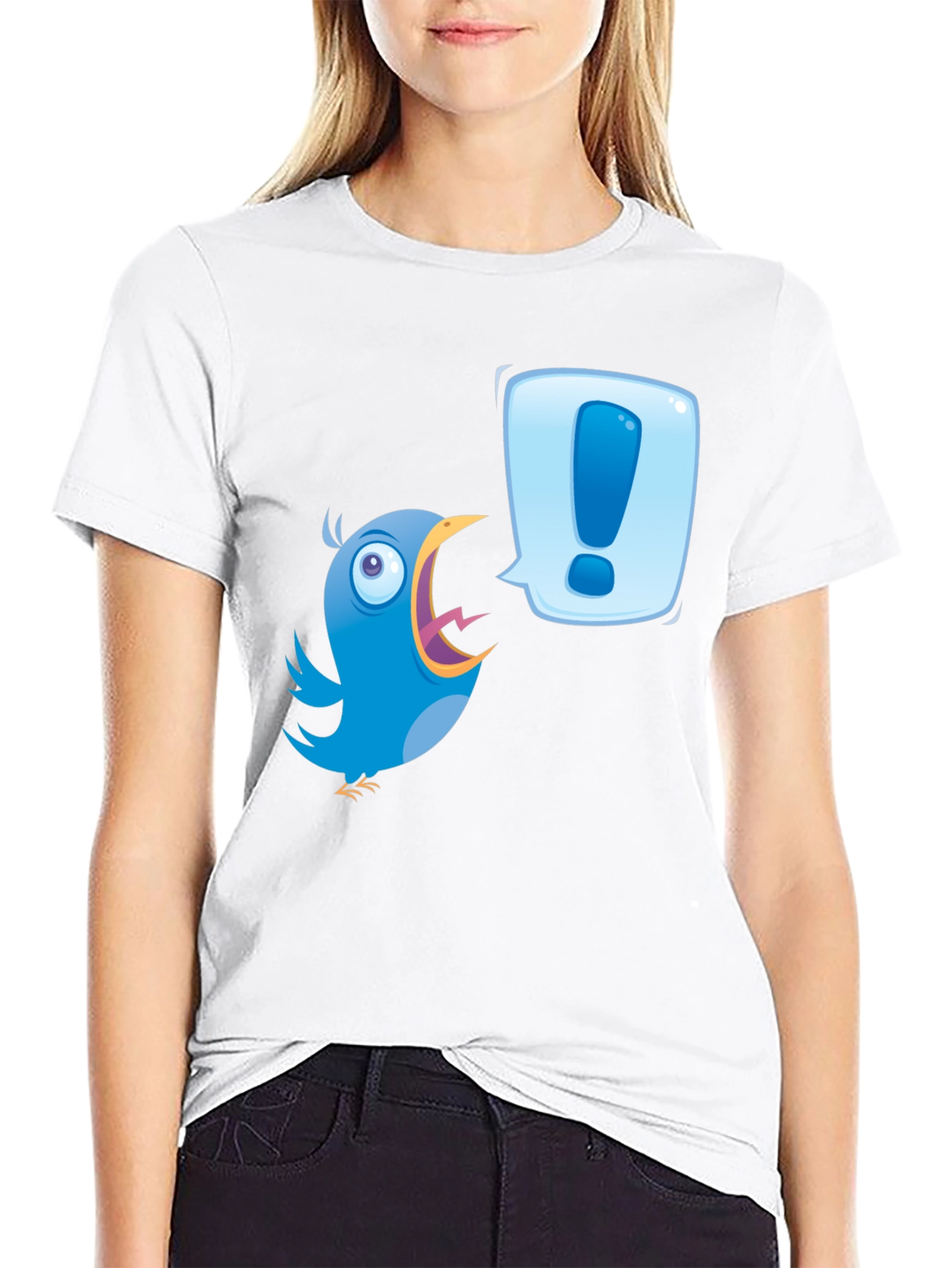 Cartoon Bird Exclamation T-Shirt