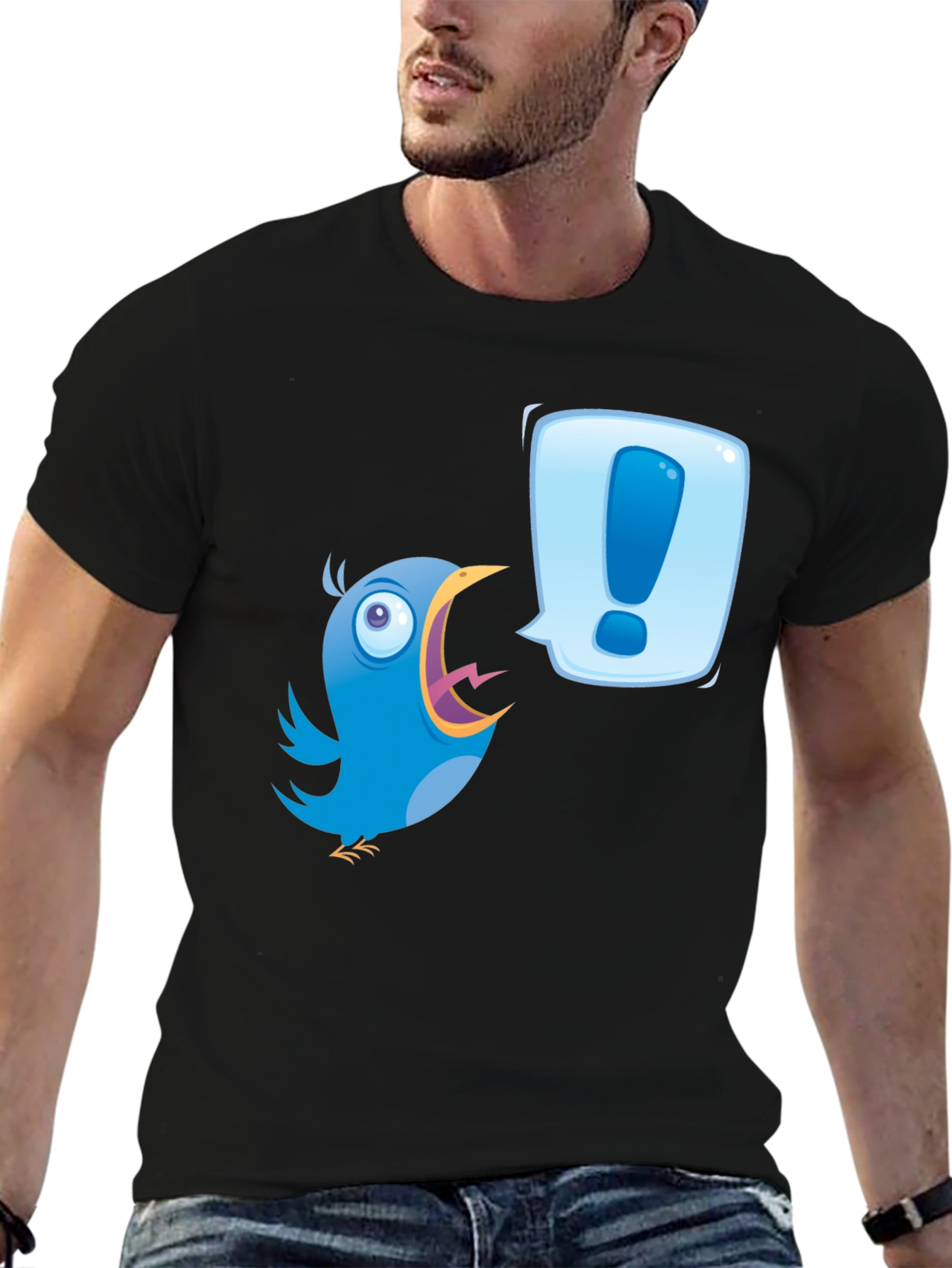 Cartoon Bird Exclamation T-Shirt