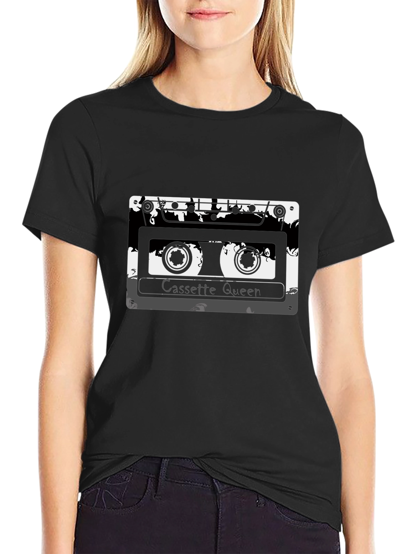 Cassette Queen Graphic Tee - Retro Style