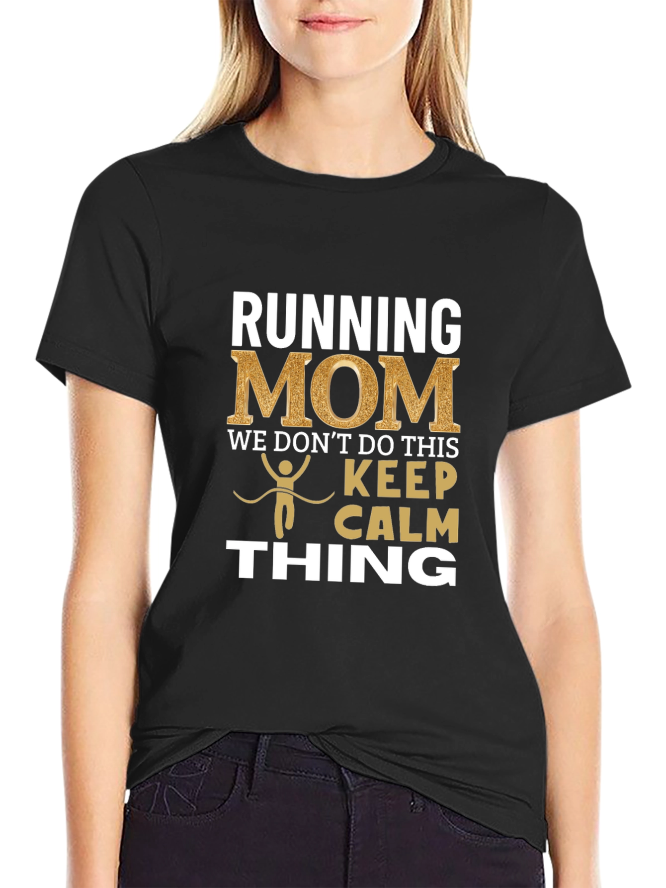 Running Mom T-Shirt - Keep Calm Thing