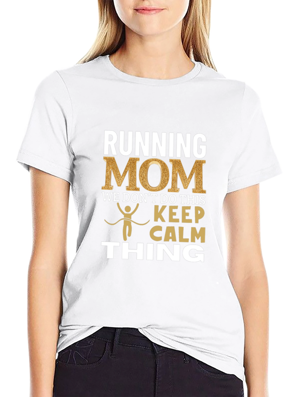 Running Mom T-Shirt - Keep Calm Thing