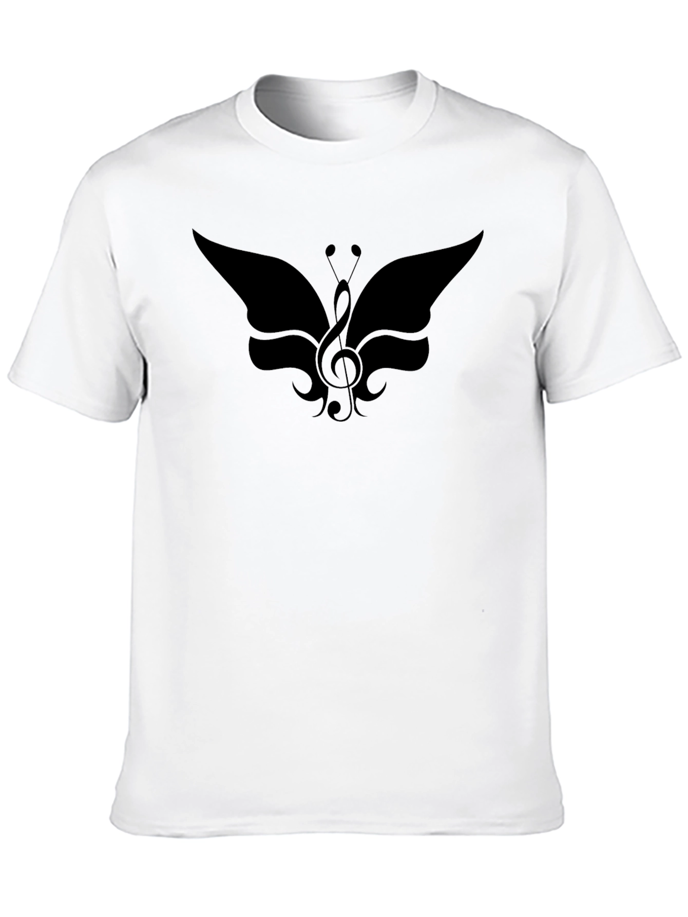 Butterfly Treble Clef Graphic Tee - Black