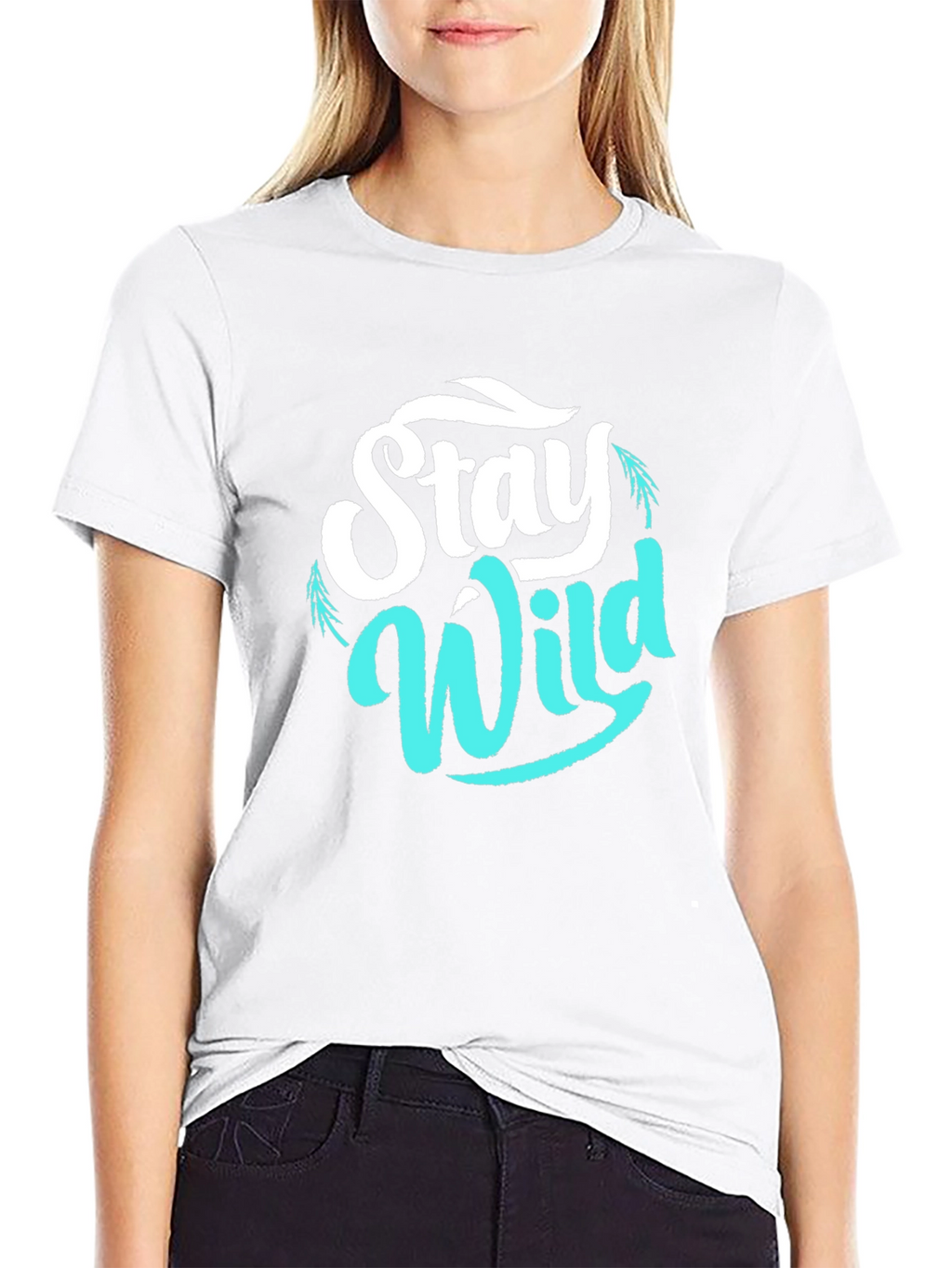 Stay Wild Graphic Tee - Black Casual T-Shirt