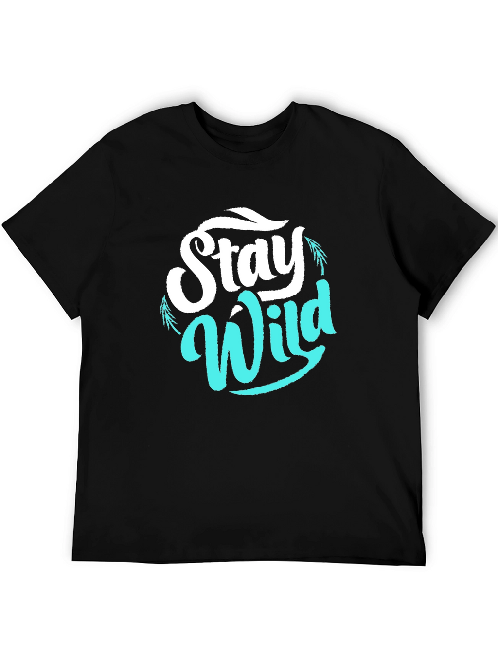 Stay Wild Graphic Tee - Black Casual T-Shirt