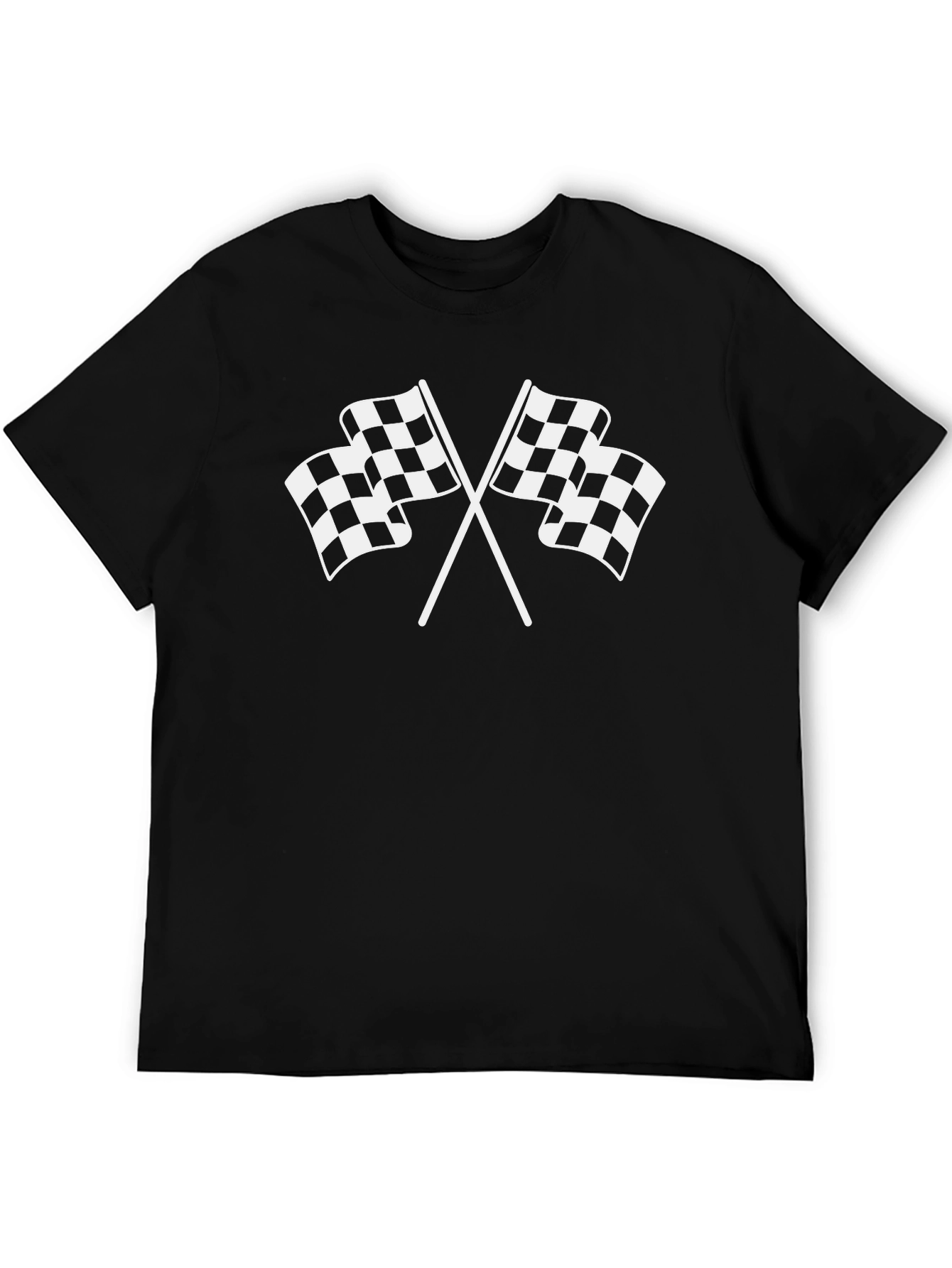Checkered Flag Graphic Tee - Racing Fan Shirt