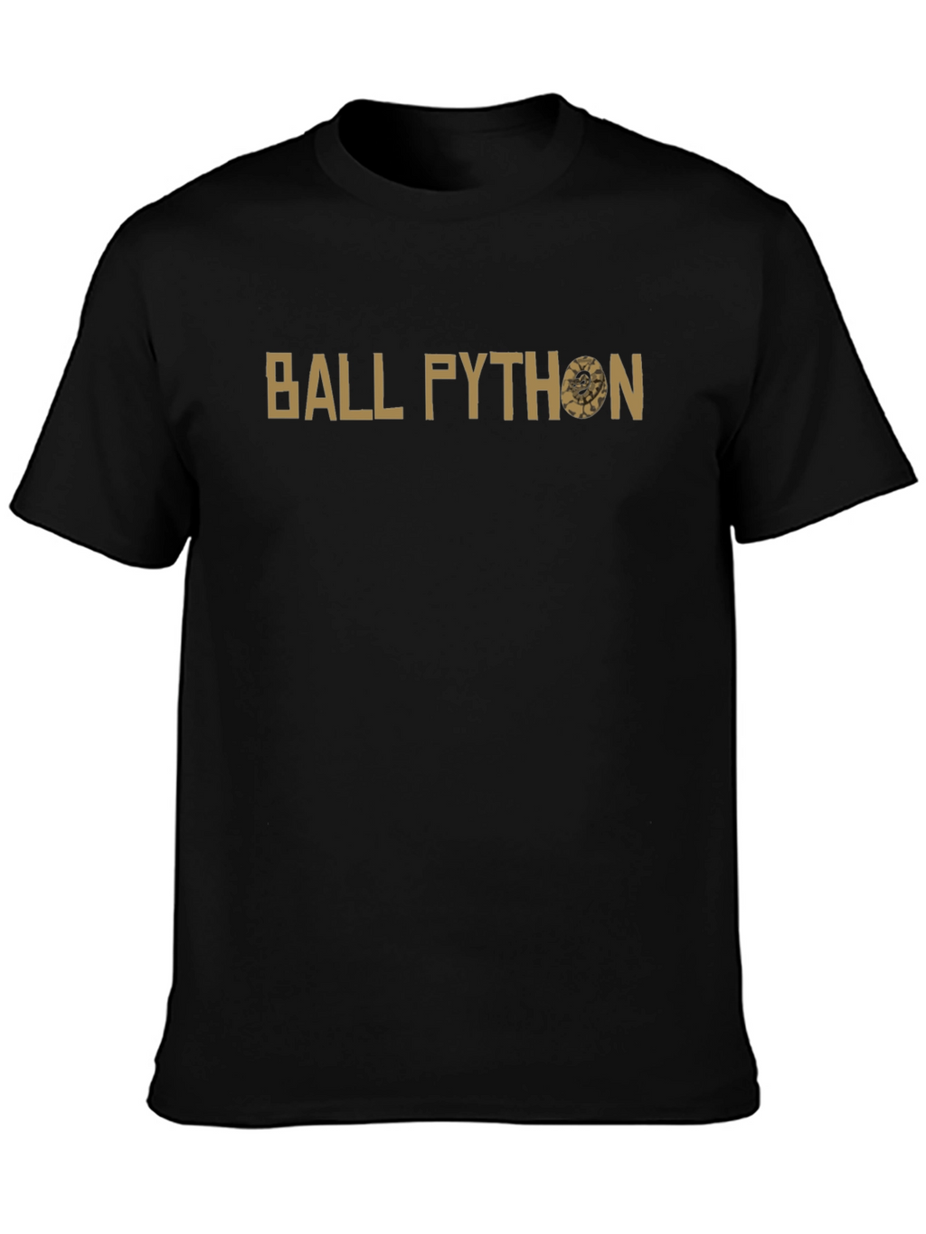 Ball Python Graphic Tee - Black Cotton T-Shirt