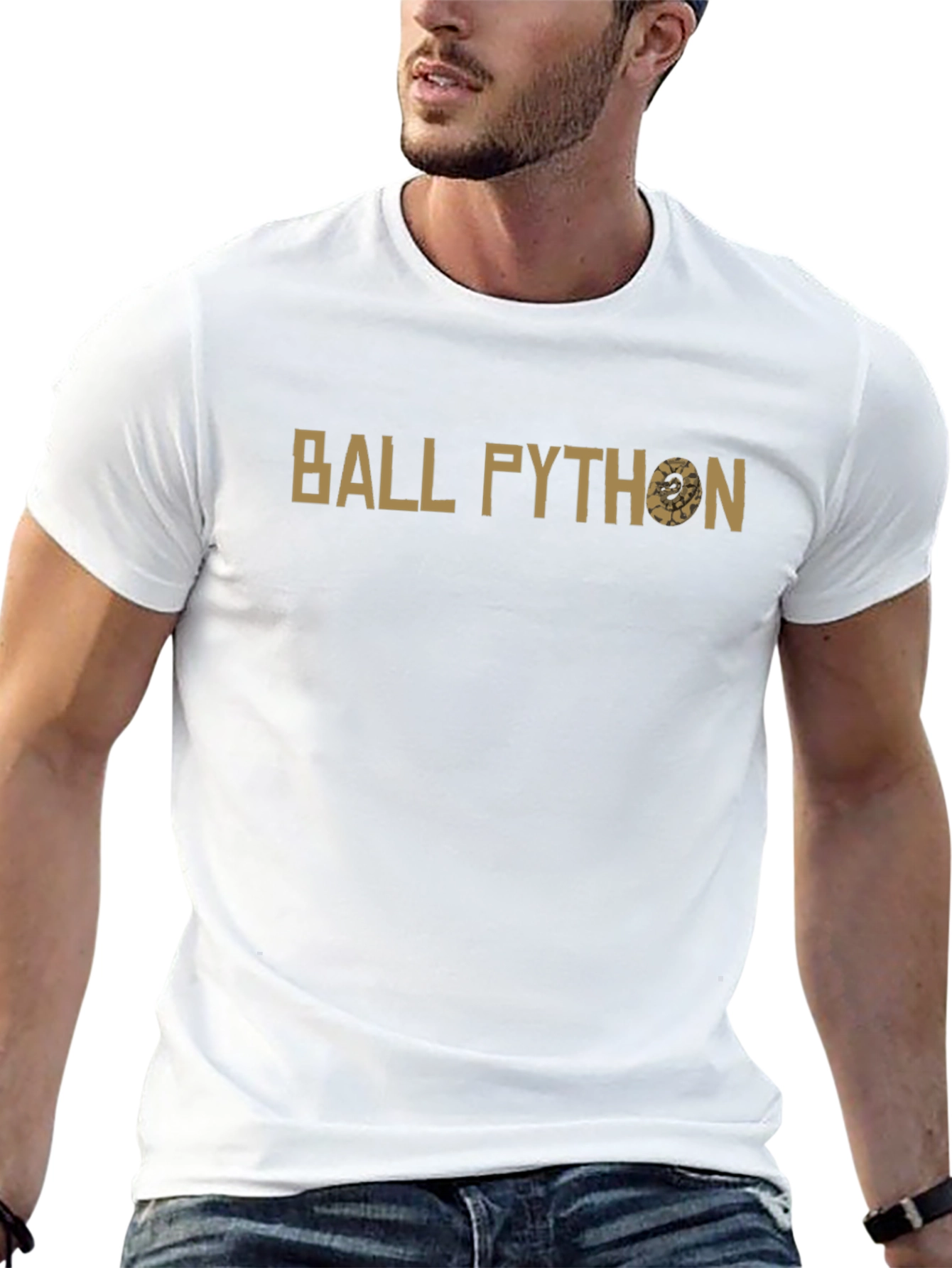 Ball Python Graphic Tee - Black Cotton T-Shirt