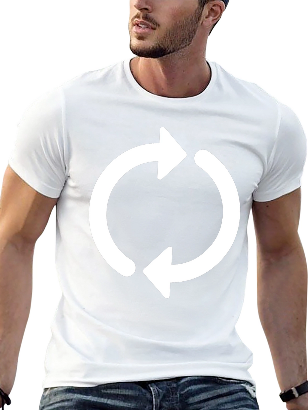 Recycle Arrows Graphic Black T-Shirt