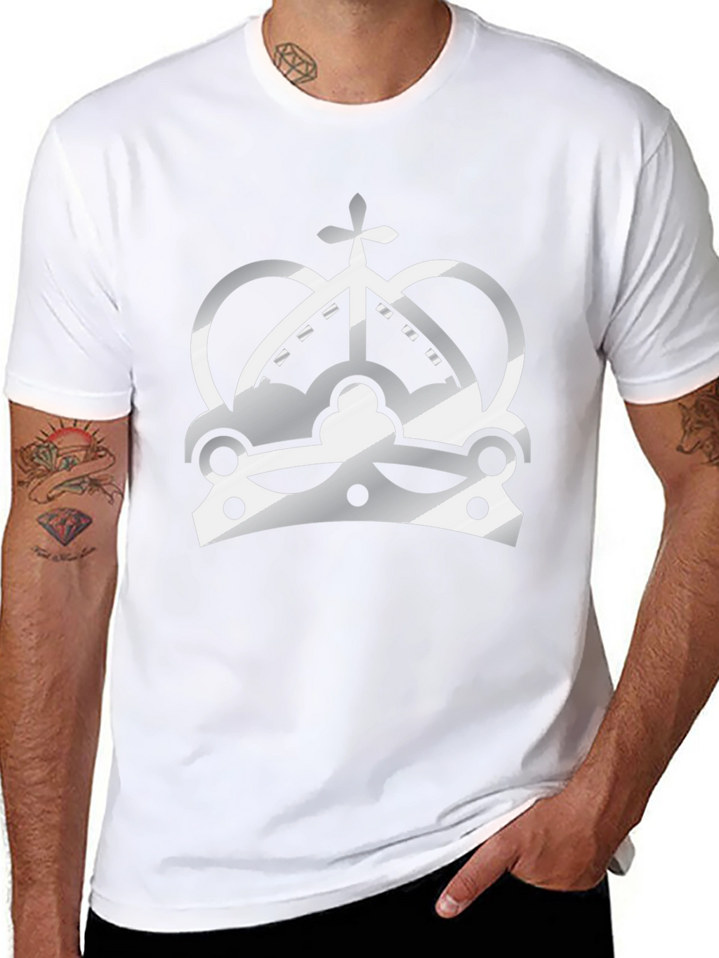 Crown Graphic Black T-Shirt - Stylish Streetwear
