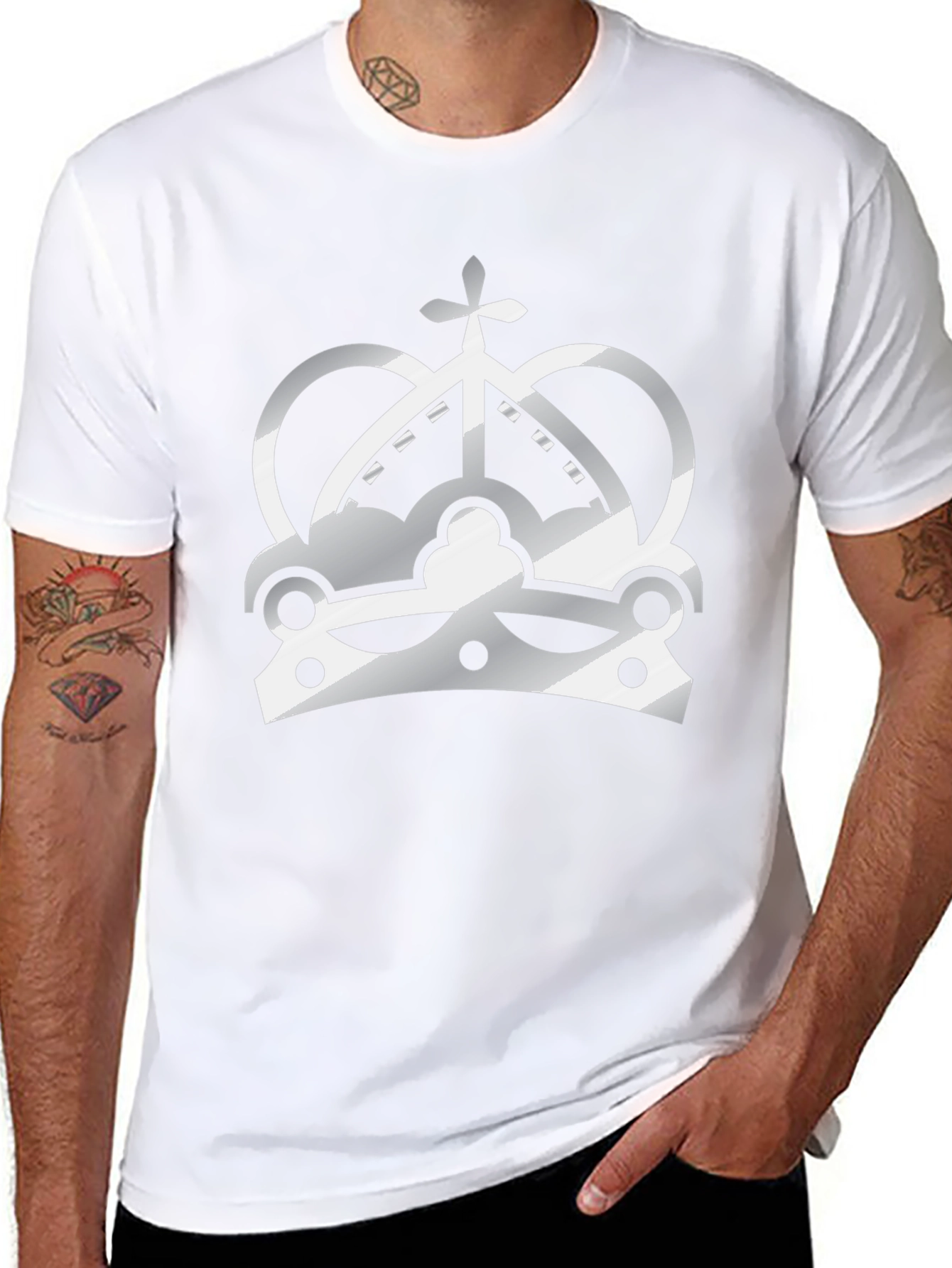 Crown Graphic Black T-Shirt - Stylish Streetwear