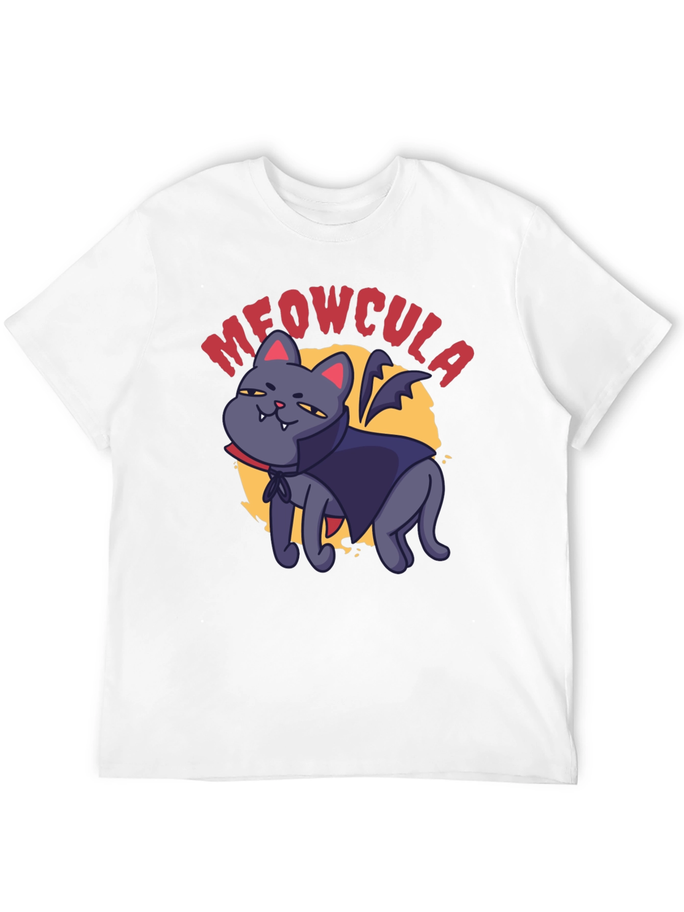 Meowcula Vampire Cat Graphic T-Shirt