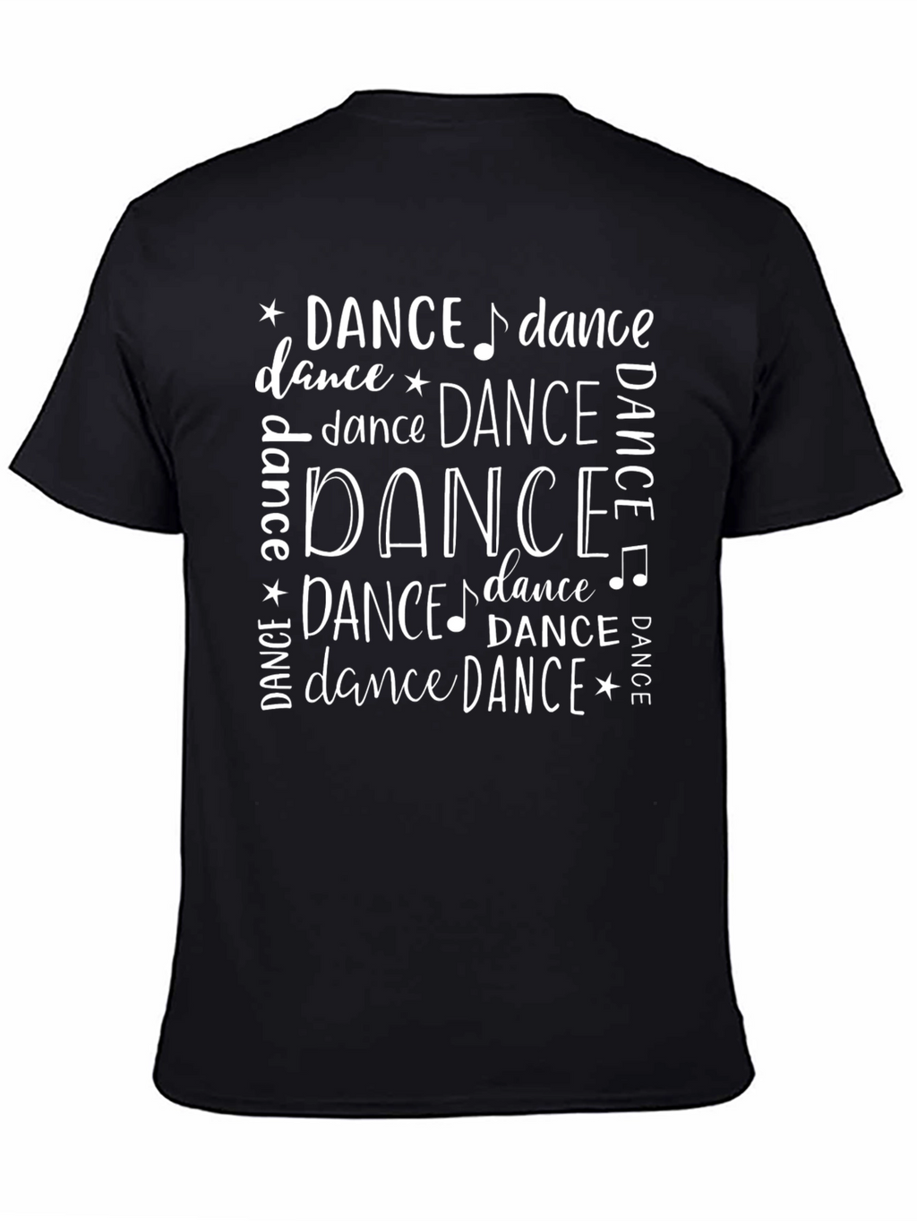 Dance Pattern Graphic Tee - Black