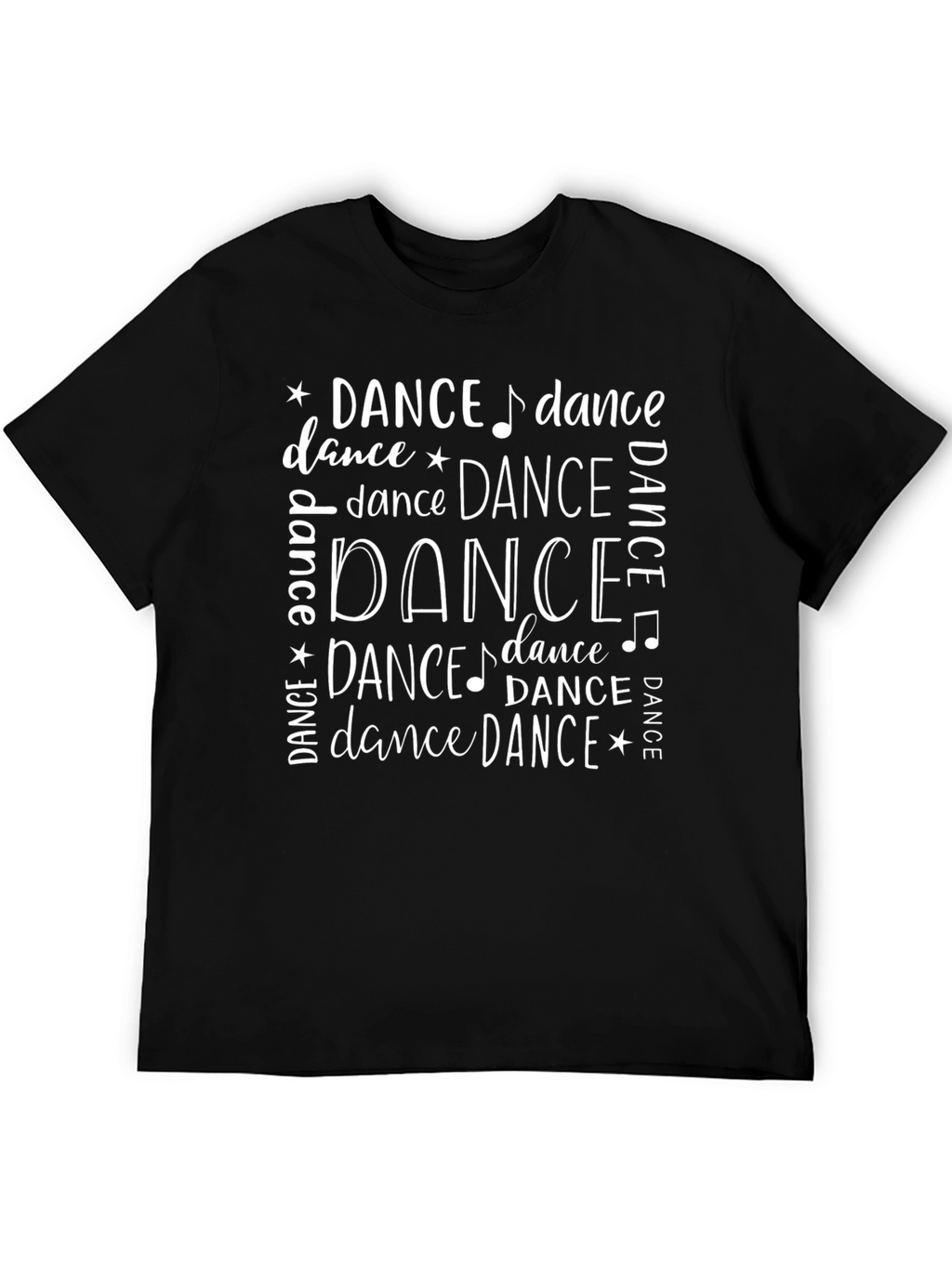 Dance Pattern Graphic Tee - Black