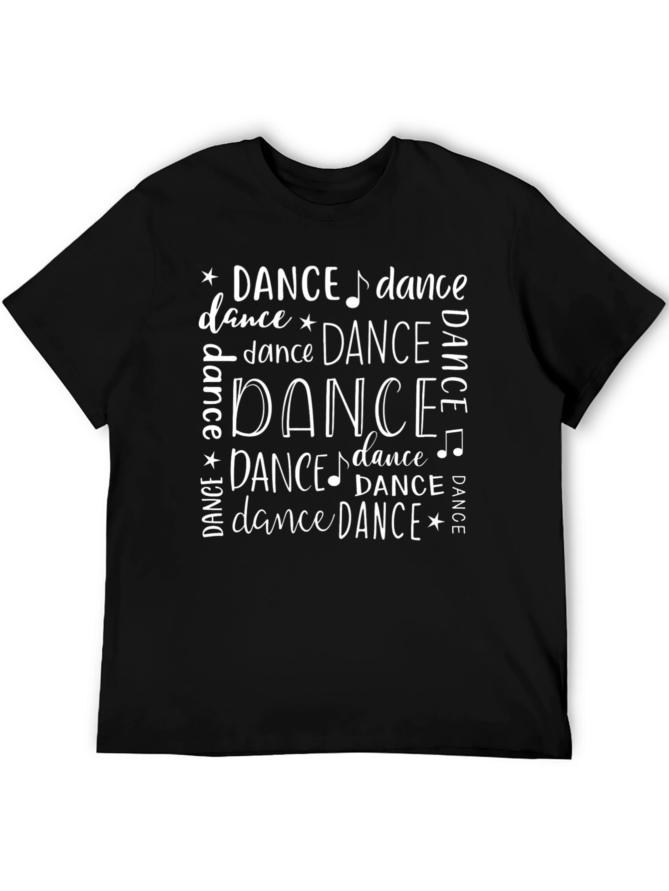 Dance Pattern Graphic Tee - Black