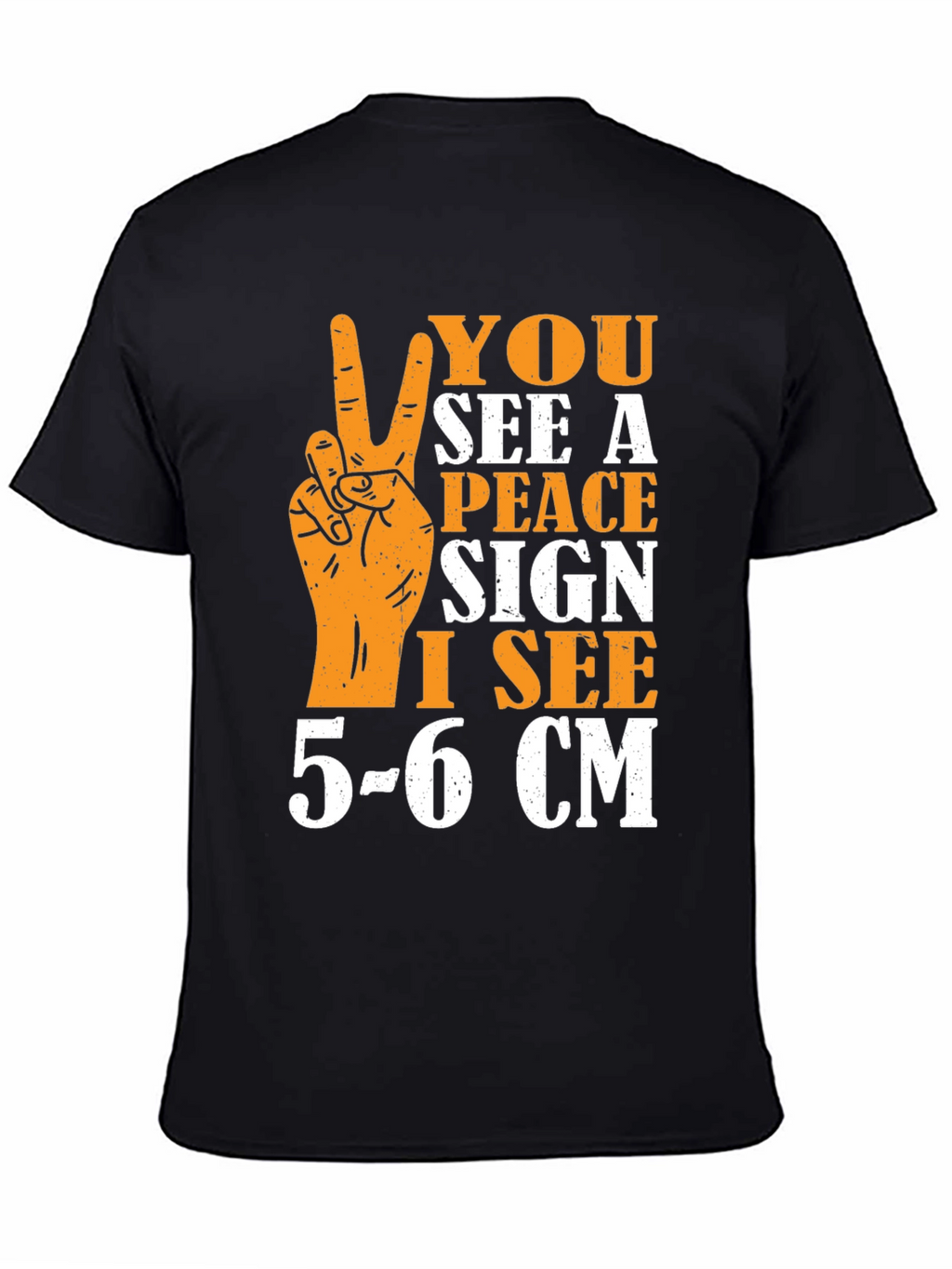 Peace Sign Humor Graphic T-Shirt