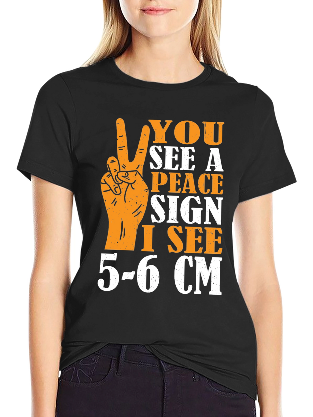 Peace Sign Humor Graphic T-Shirt