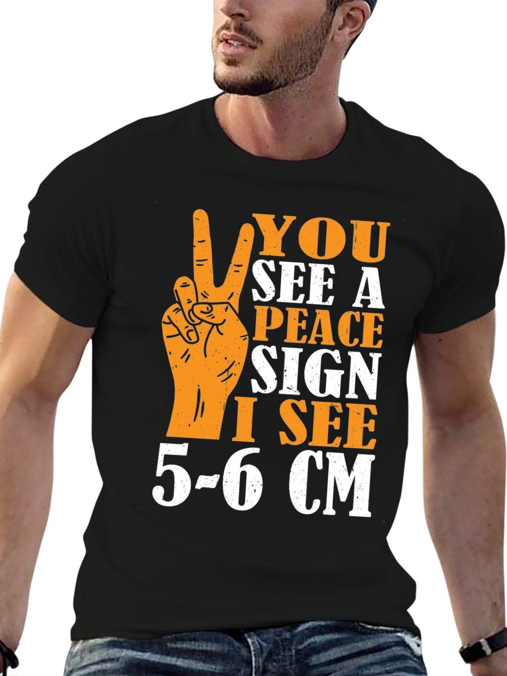 Peace Sign Humor Graphic T-Shirt