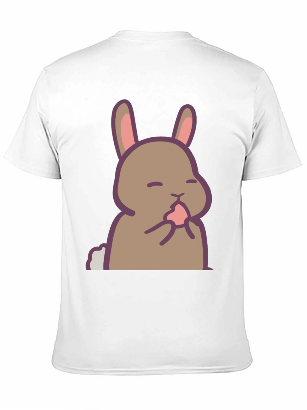 Cute Rabbit Graphic Black T-Shirt
