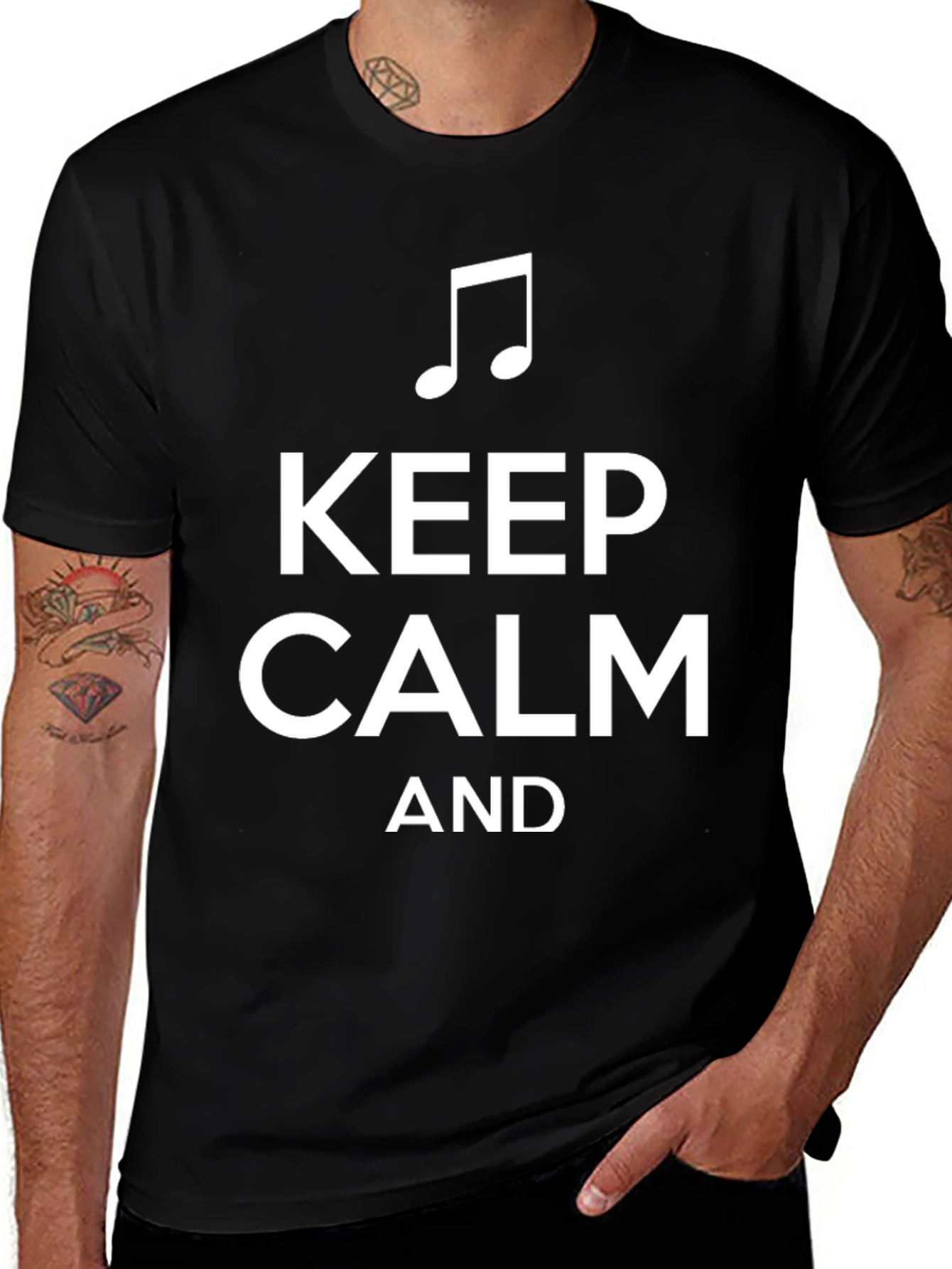 Keep Calm and Music On T-Shirt