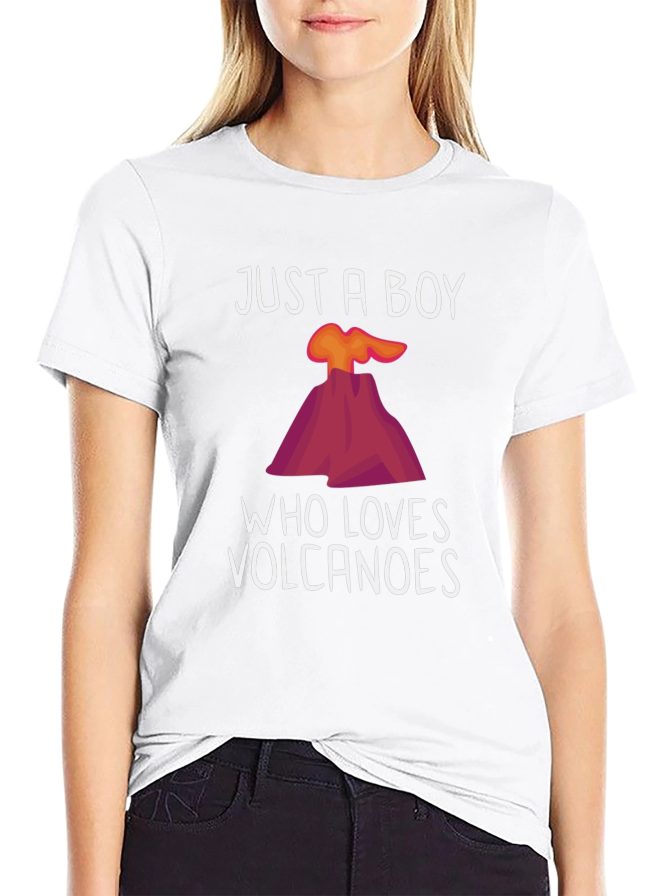 Just a Boy Who Loves Volcanoes Graphic Tee