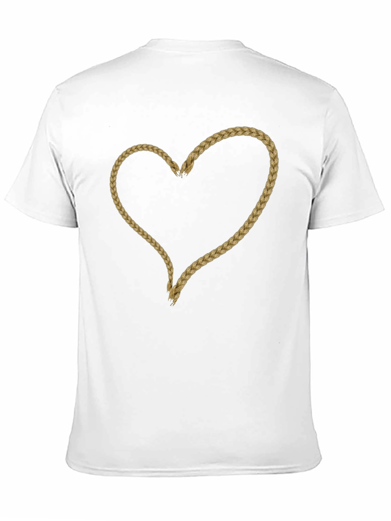 Braided Heart Graphic Tee - Soft Cotton Casual Wear
