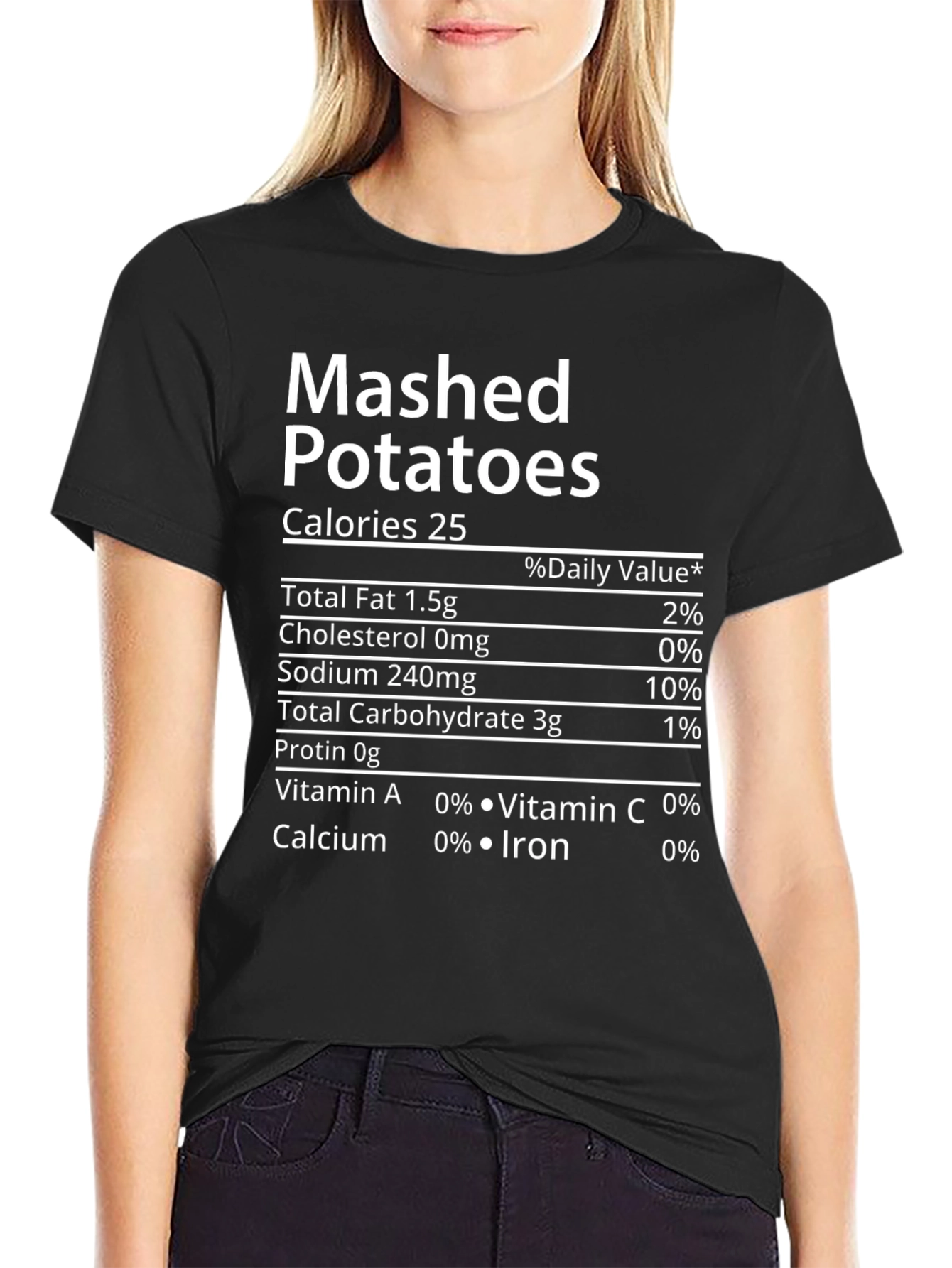 Mashed Potatoes Nutrition Facts Funny T-Shirt
