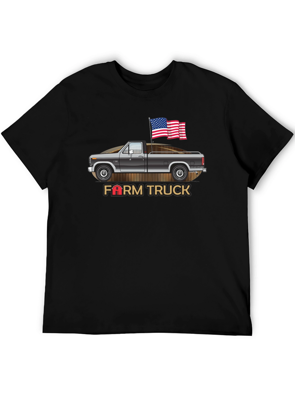 Farm Truck American Flag Graphic Tee
