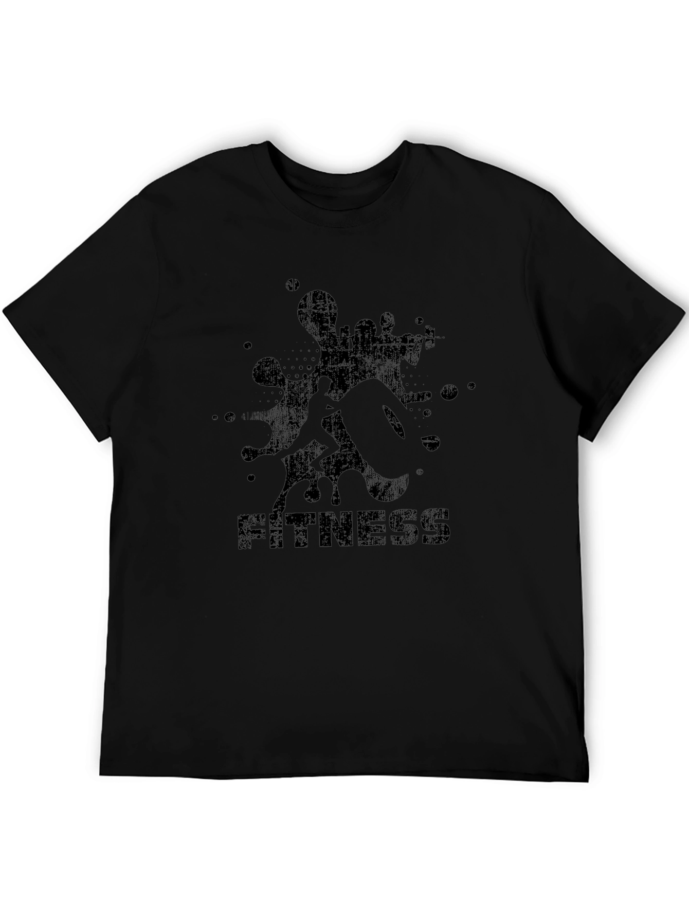 Fitness Graphic Tee - Black Workout Shirt