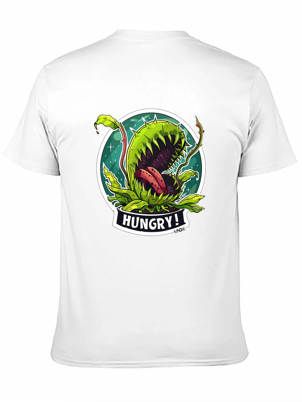 Hungry Plant Graphic T-Shirt - Black Cotton Tee