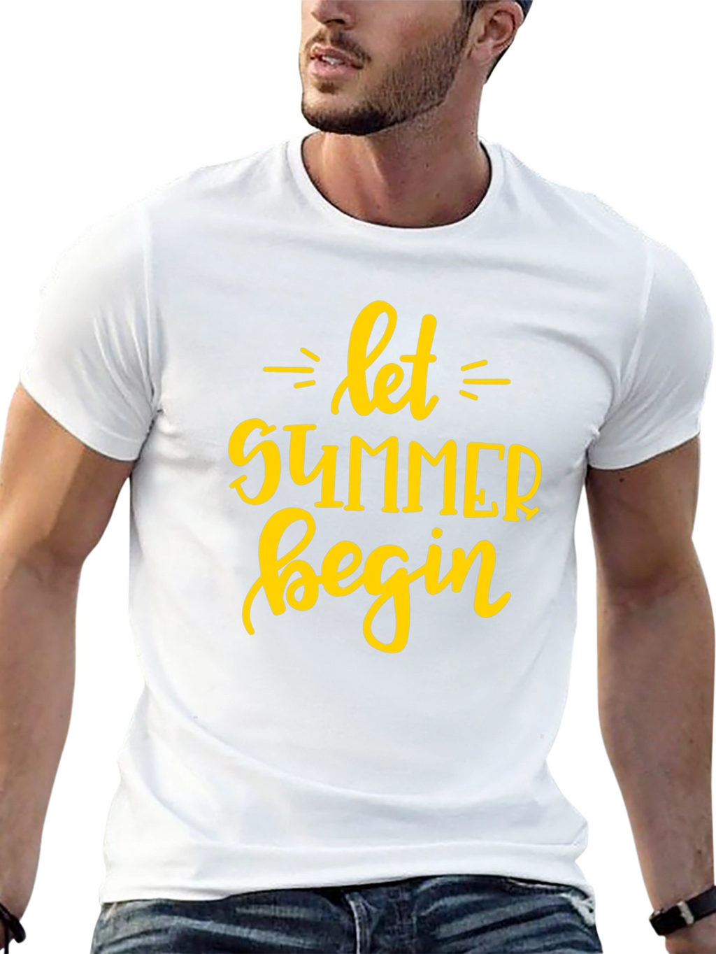 Let Summer Begin Graphic T-Shirt - Black Cotton Tee