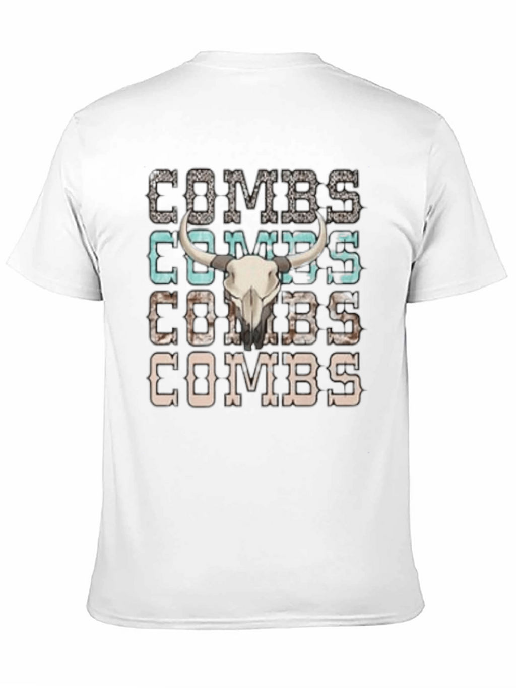 Combs Bull Skull Graphic T-Shirt
