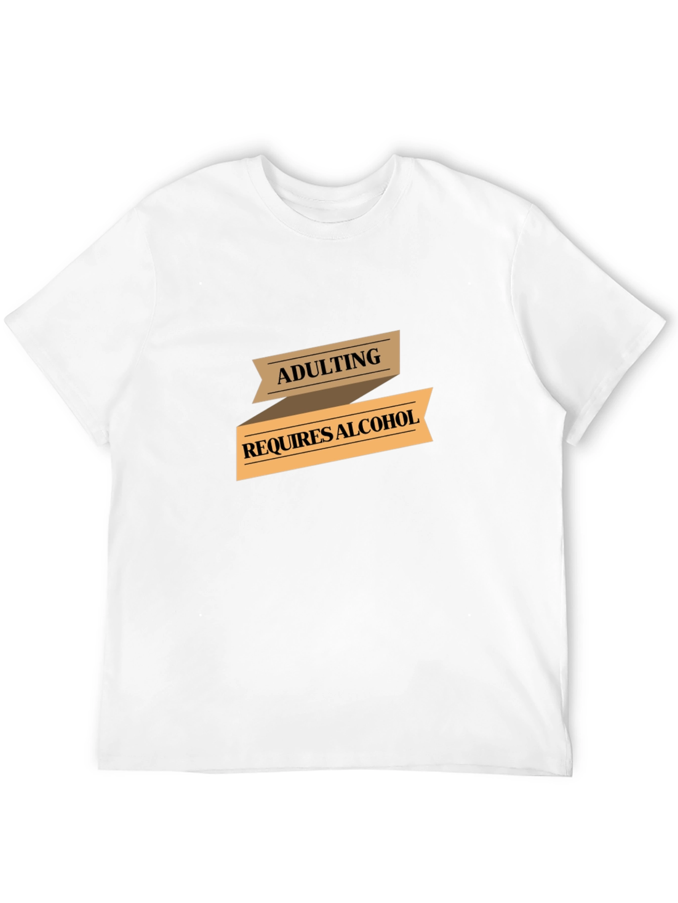 Adulting Requires Alcohol Graphic T-Shirt