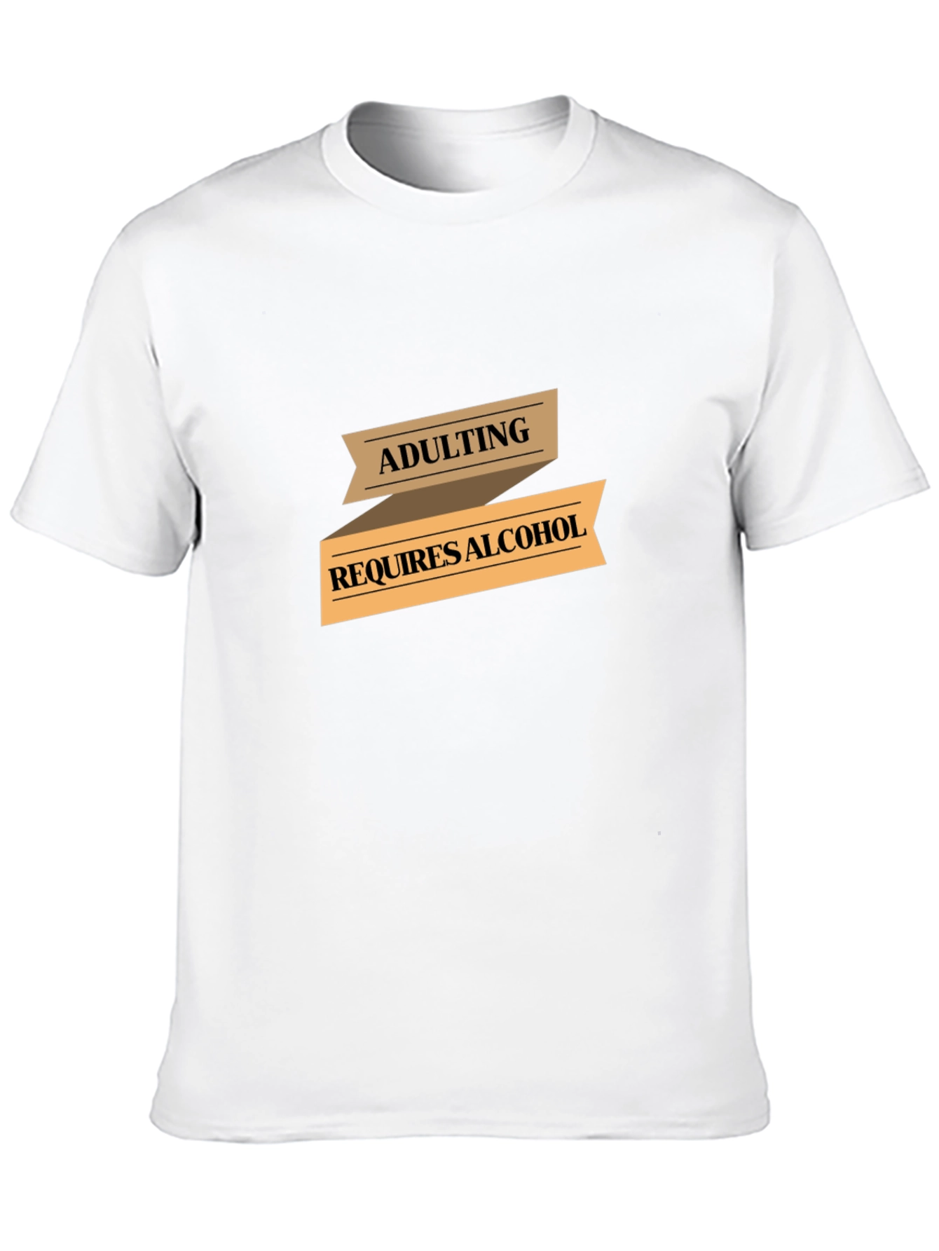 Adulting Requires Alcohol Graphic T-Shirt
