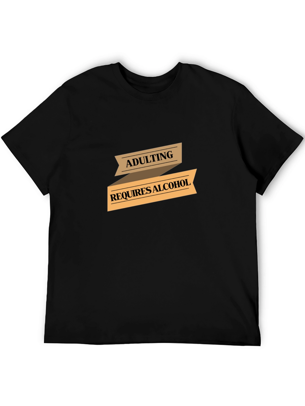 Adulting Requires Alcohol Graphic T-Shirt
