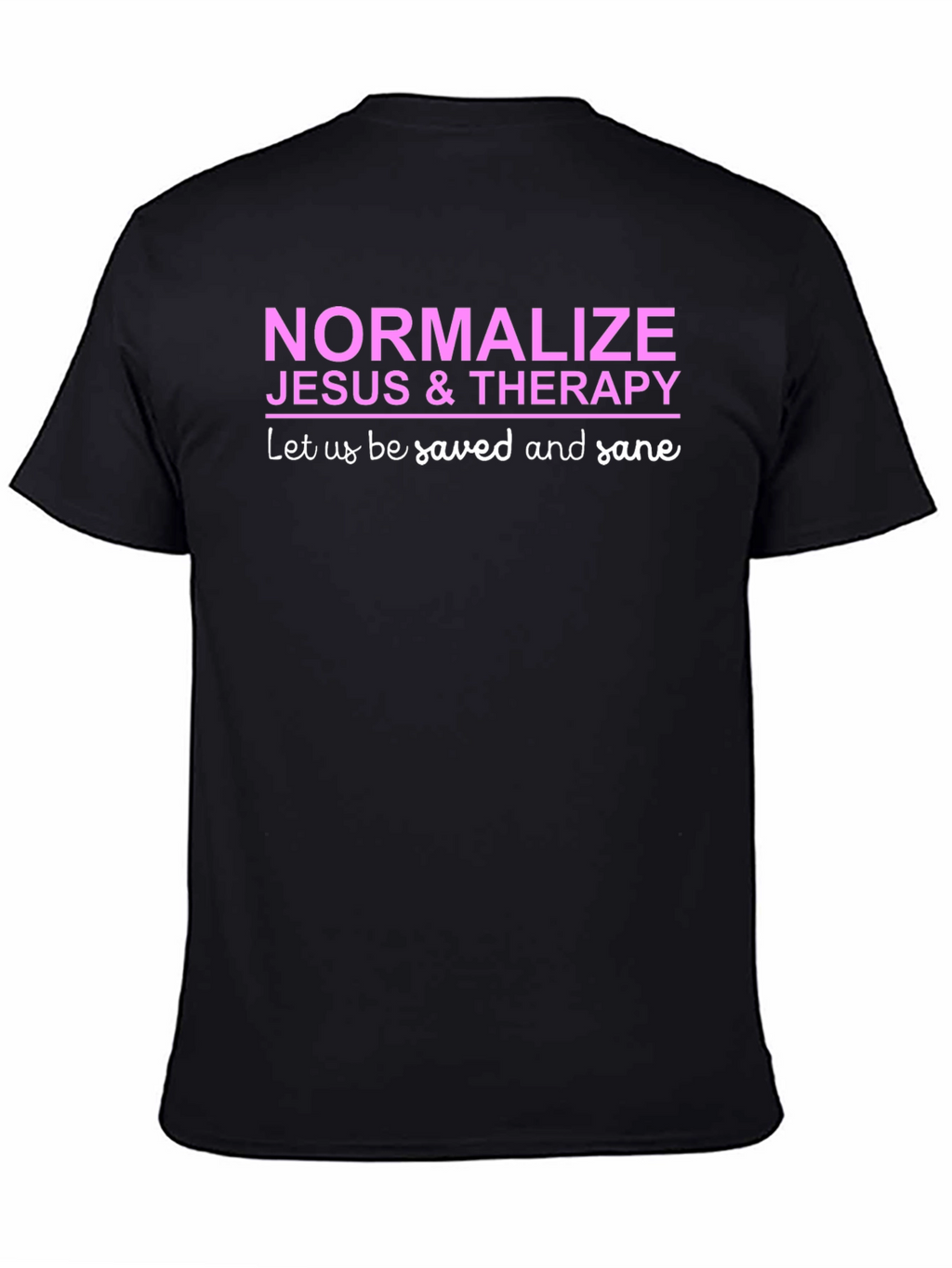 Normalize Jesus & Therapy Black T-Shirt