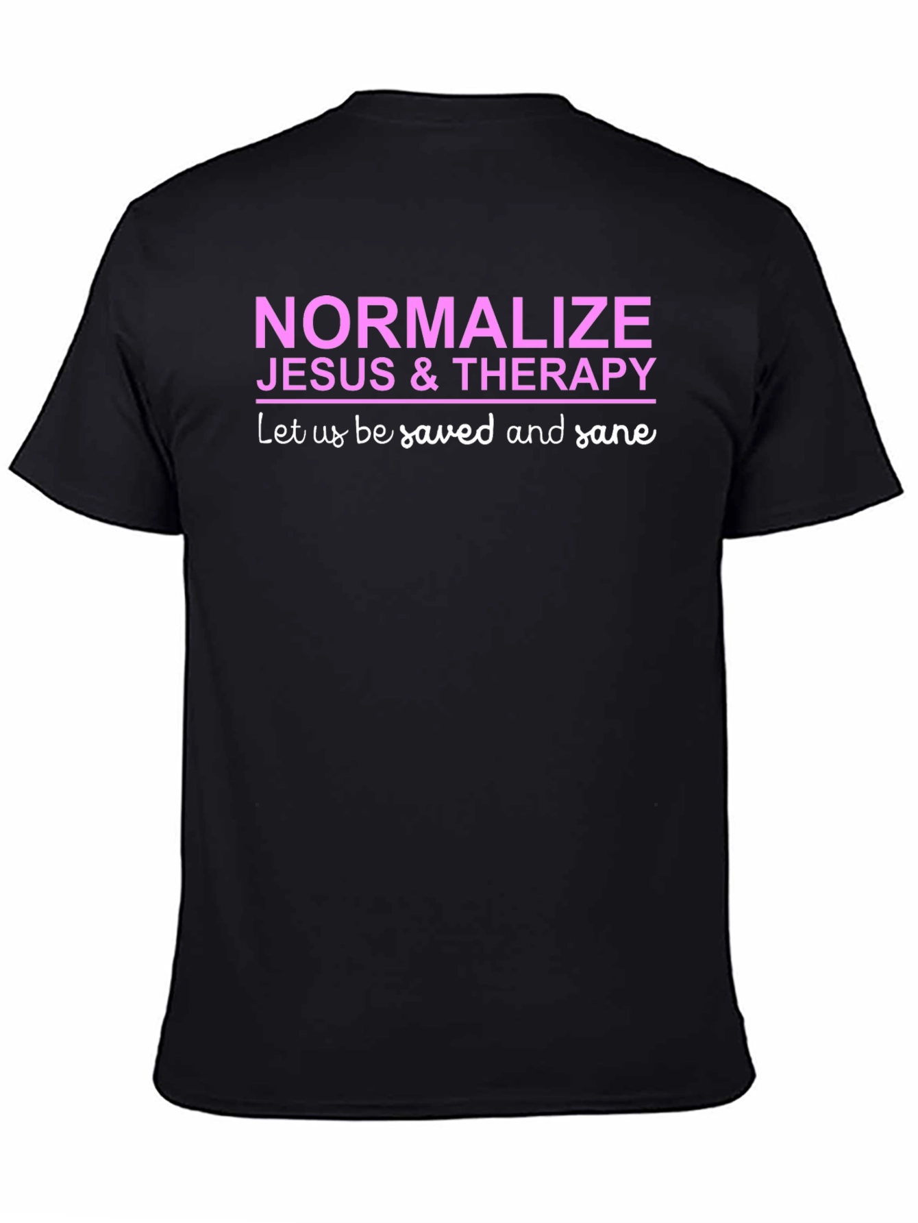 Normalize Jesus & Therapy Black T-Shirt