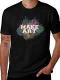 Make Art Black T-Shirt - Creative Expression Tee