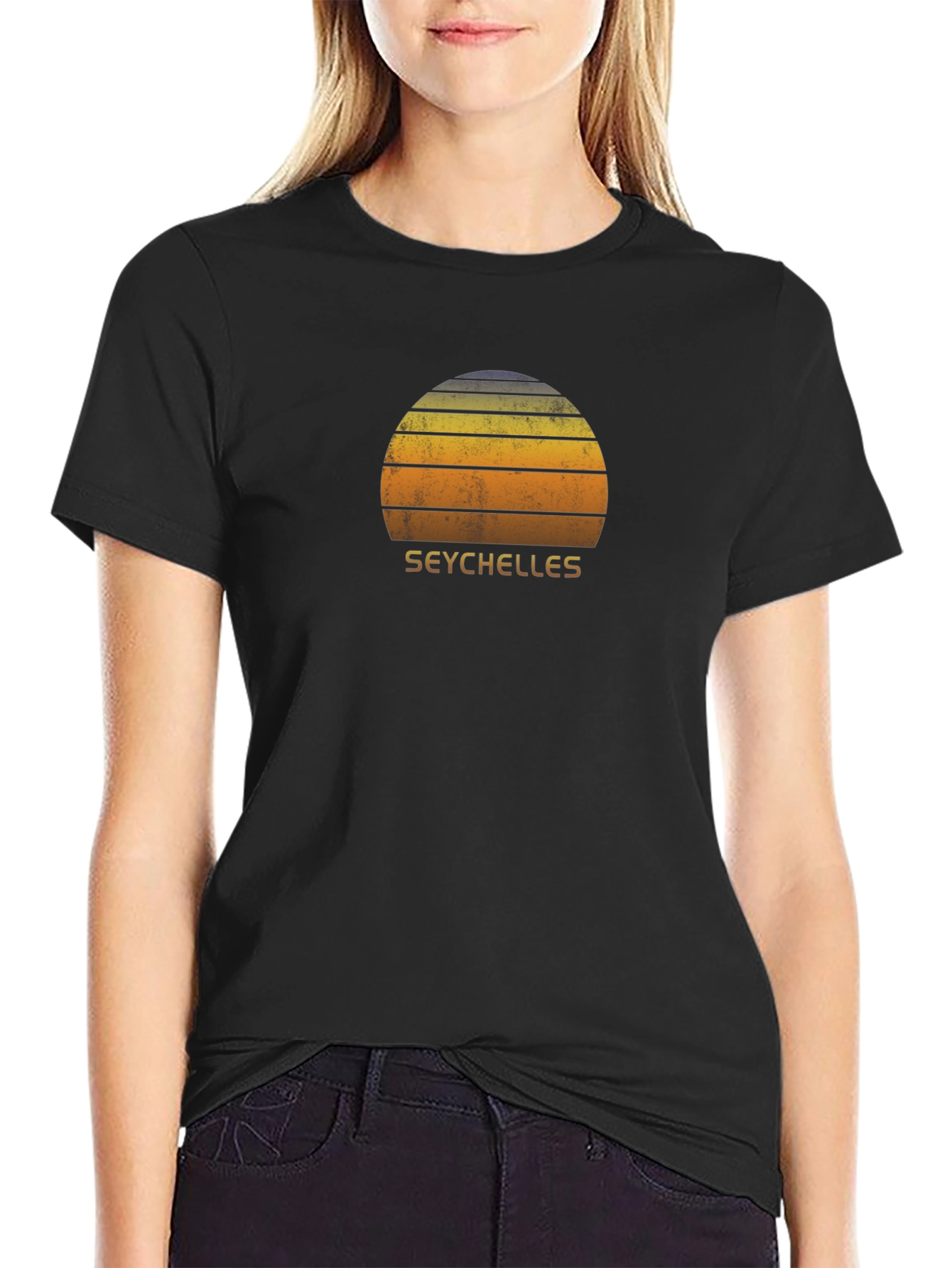 Seychelles Sunset Graphic T-Shirt - Island Vacation Tee