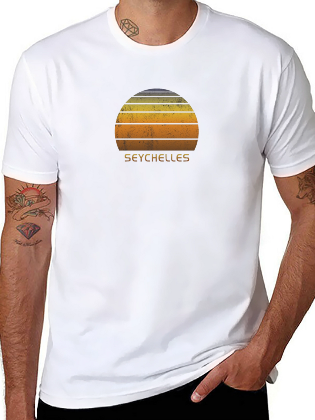 Seychelles Sunset Graphic T-Shirt - Island Vacation Tee