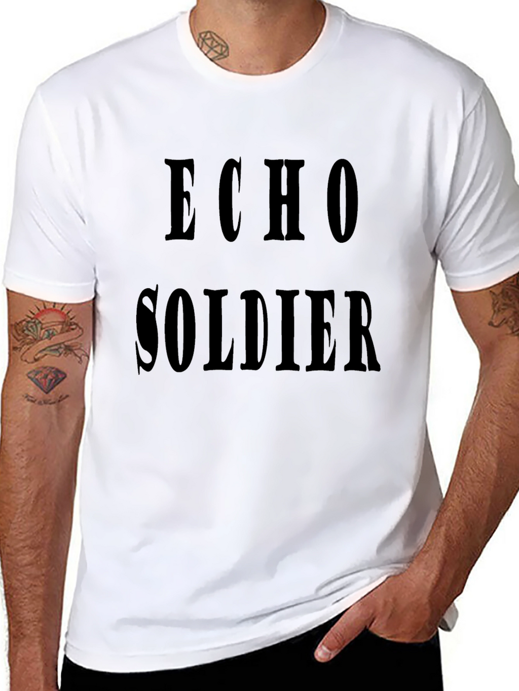 Echo Soldier Black Graphic Tee