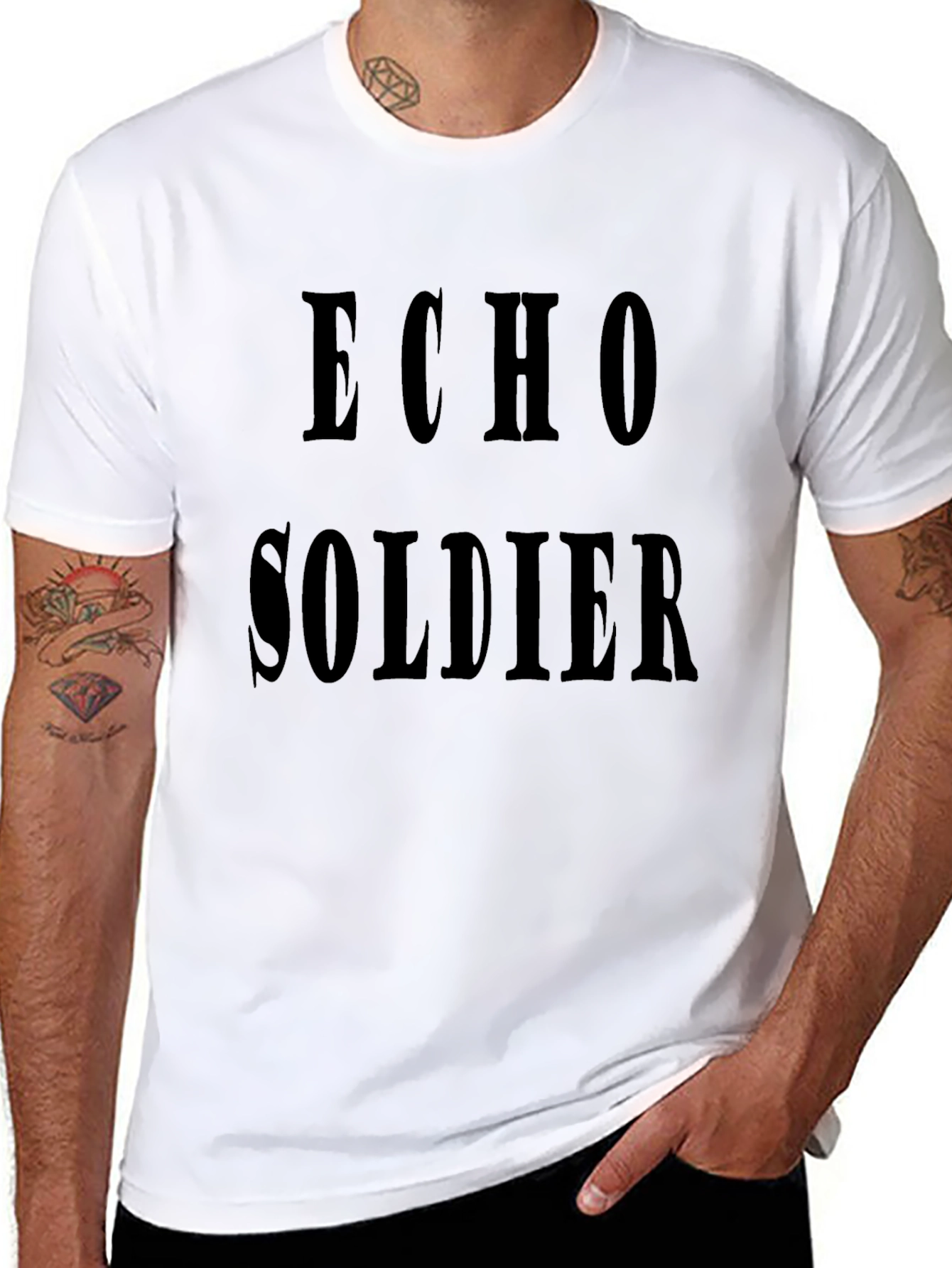 Echo Soldier Black Graphic Tee