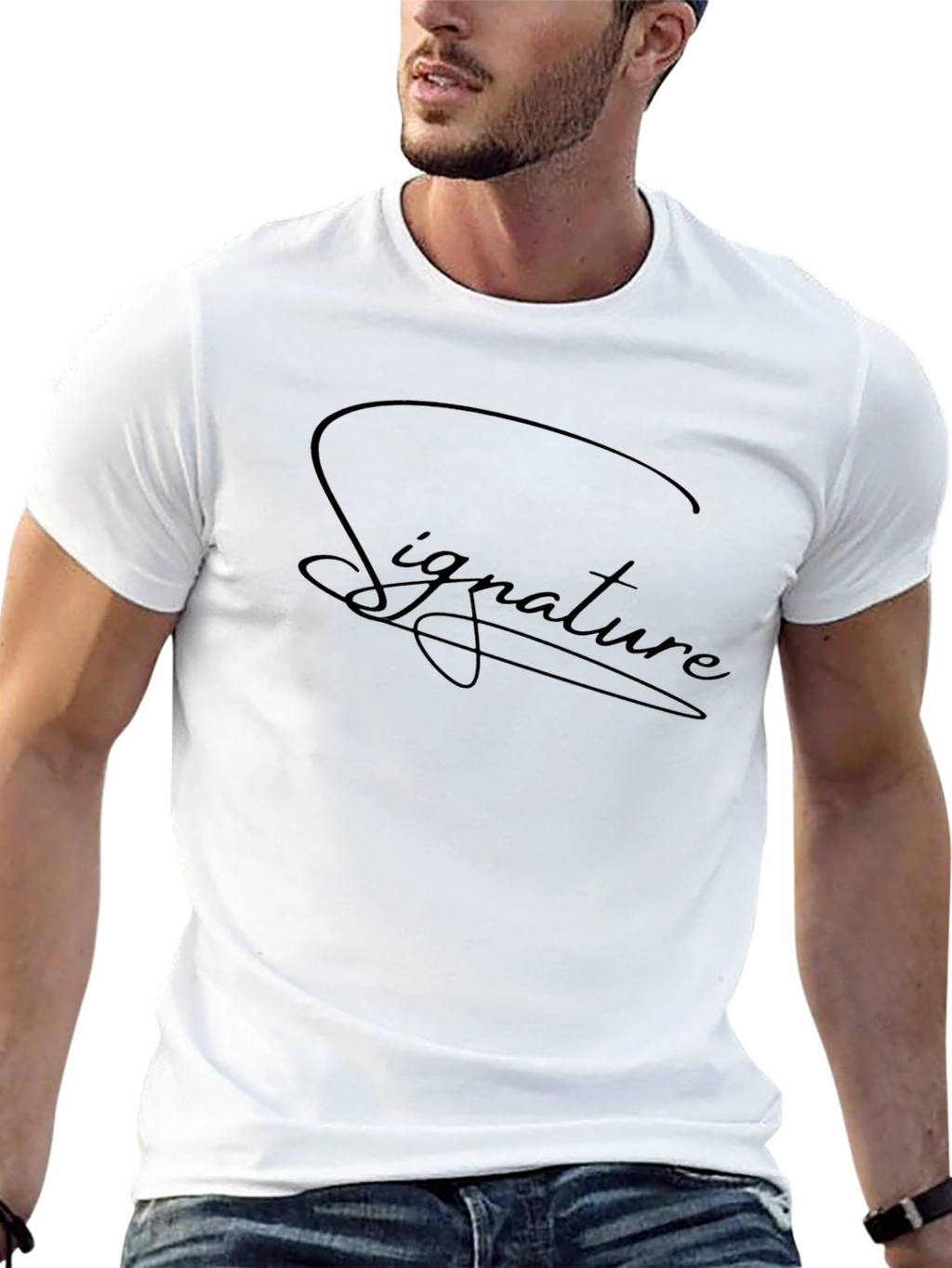 Signature Script Black Tee