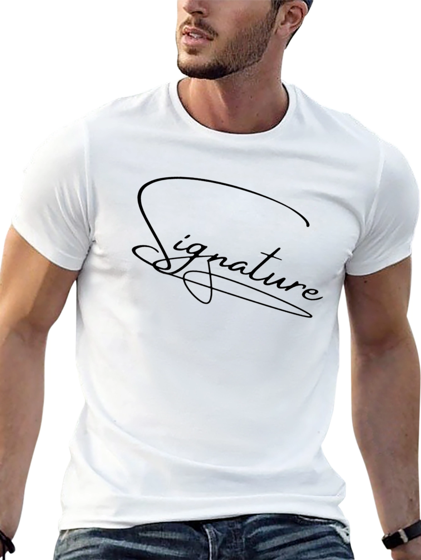 Signature Script Black Tee