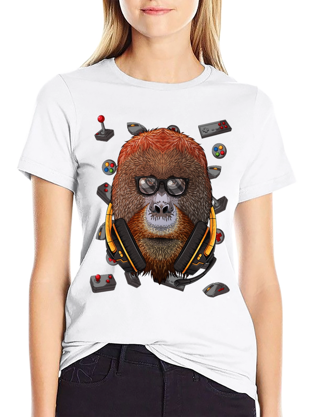 Gamer Orangutan T-Shirt - Geek Chic Design