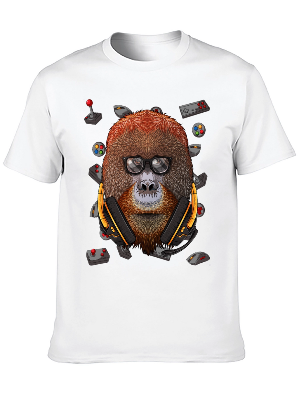 Gamer Orangutan T-Shirt - Geek Chic Design
