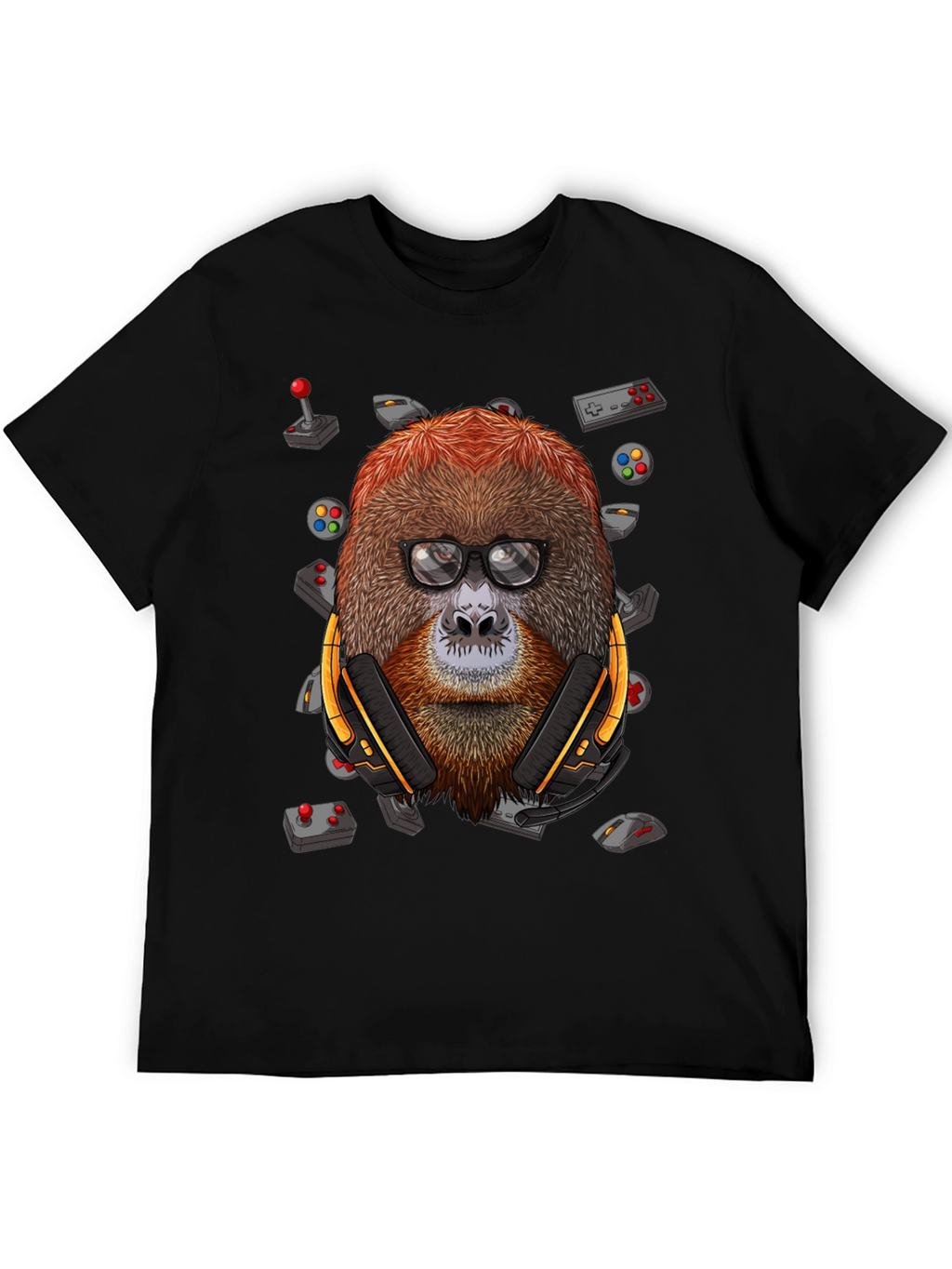 Gamer Orangutan T-Shirt - Geek Chic Design