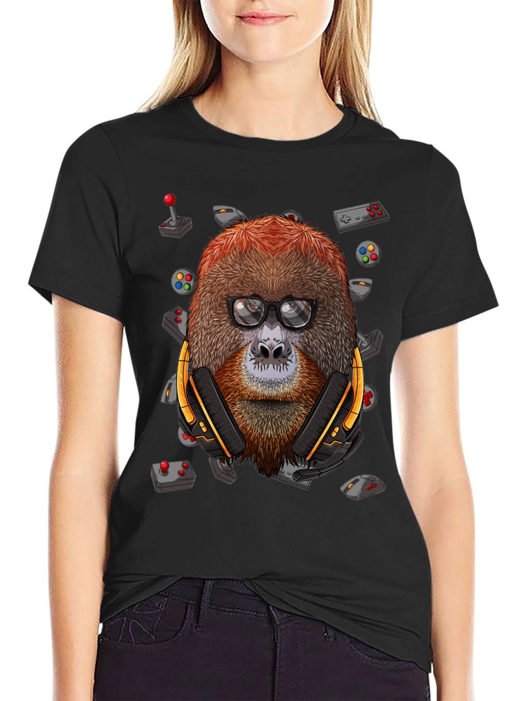 Gamer Orangutan T-Shirt - Geek Chic Design