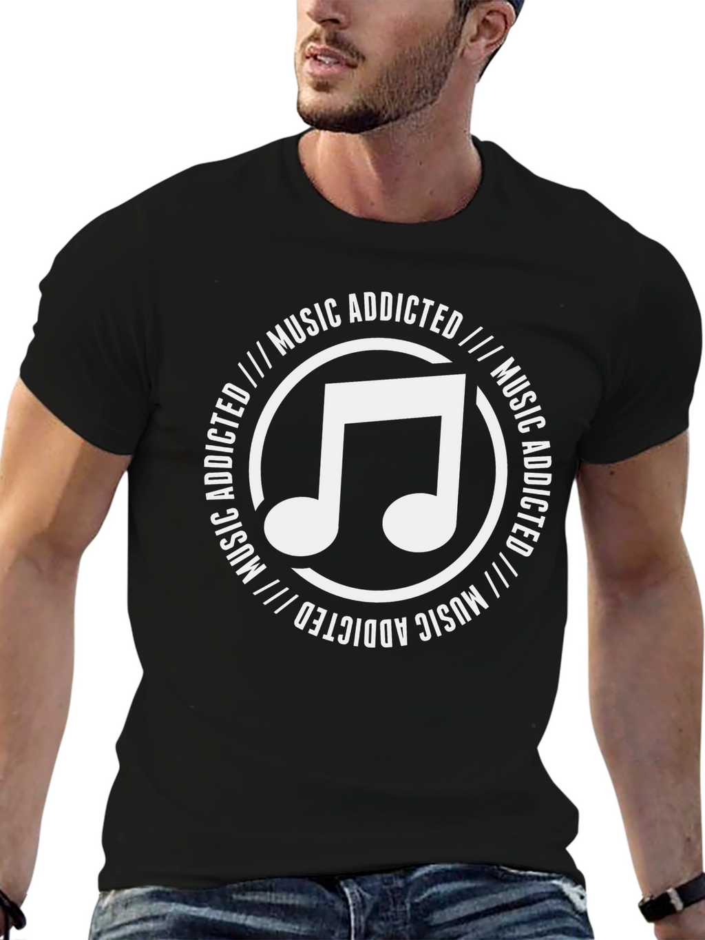 Music Addicted Graphic T-Shirt