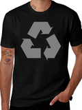 Eco-Friendly Recycle Symbol Graphic T-Shirt