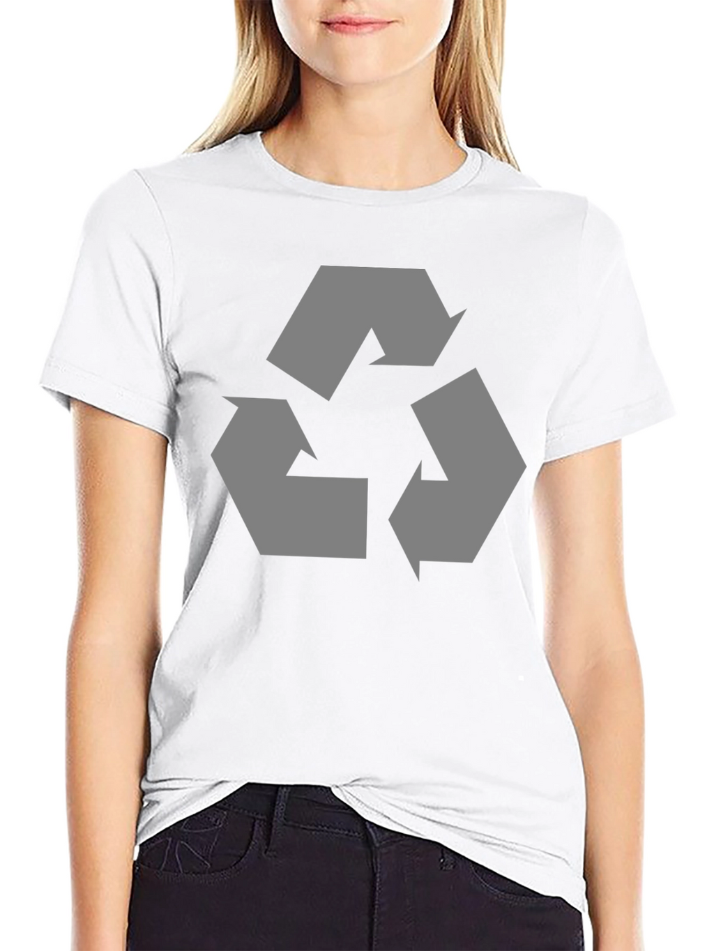 Eco-Friendly Recycle Symbol Graphic T-Shirt